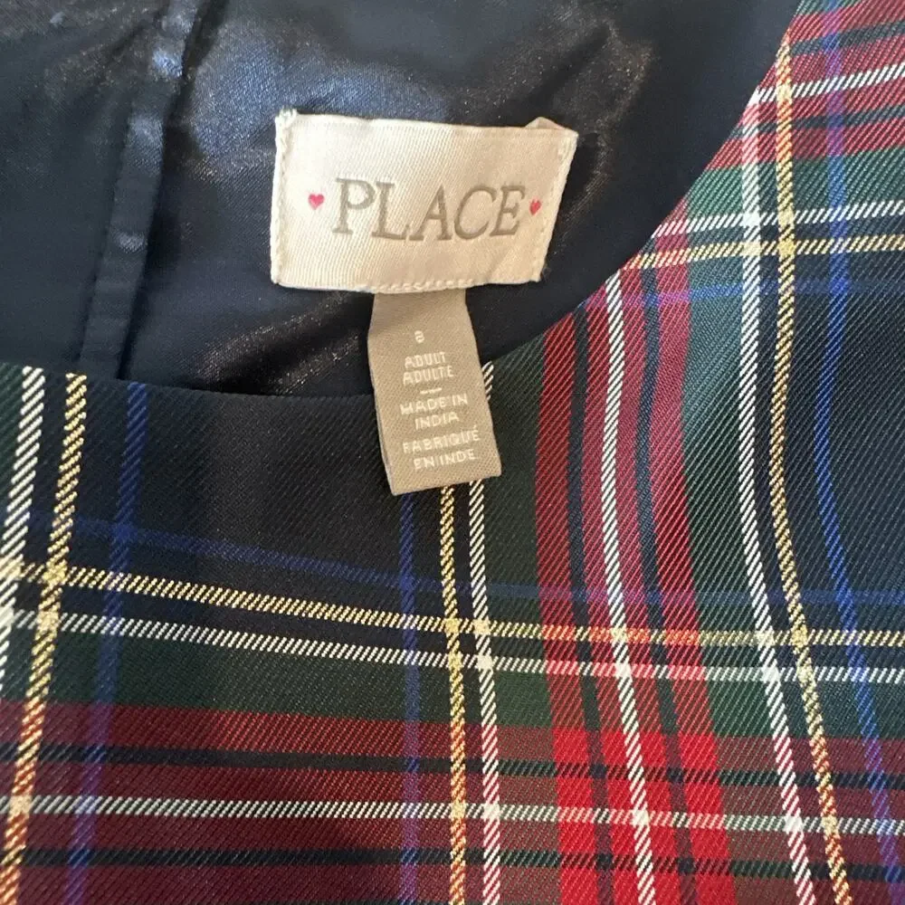Children’s Place Size 8, Plaid Dress Sleeveless Knee Height